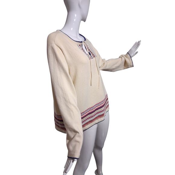 Vintage Westbound ll Japan Made Women's size 1X Split Neck Knit Hippie Sweater - Picture 4 of 12